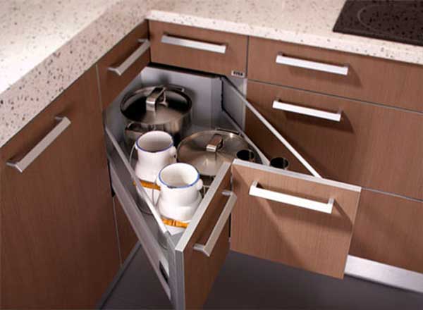 corner units modular kitchen